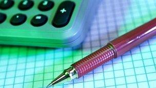 Calculator and pen