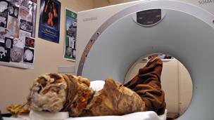 The mummy in the CT scanner