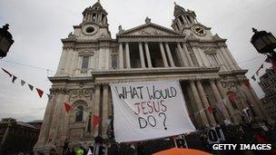 Occupy London protest outside St Paul's Cathedral