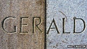 Inscription outside Exeter Cathedral: Pic Matt Austin