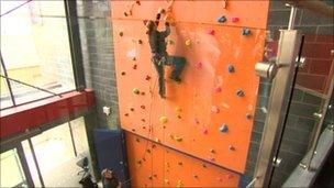 The climbing wall