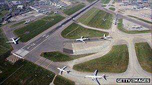 Runways at Heathrow Airport