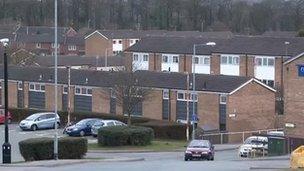 The Plas Madoc estate at Acrefair, Wrexham