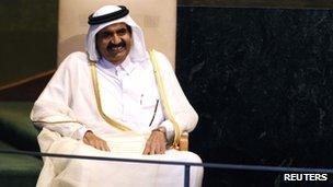 Sheikh Hamad bin Khalifa al-Thani of Qatar, September 2011