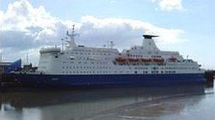 The Swansea Cork Ferry at Swansea Docks