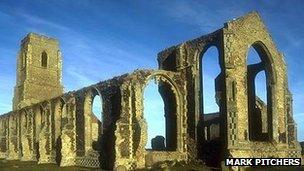 St Andrew's in Covehithe is threatened by coastal erosion (Pic: Mark Pitchers)