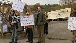 Protest at meeting