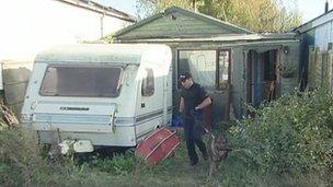 The address in Marsh Road, Gurnard, Cowes, where police are conducting a search