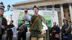 Activists in France calling for a Tobin, or Robin Hood, tax to be introduced