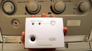 A carbon monoxide alarm