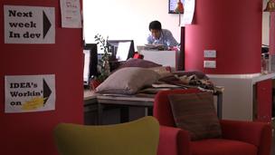 Ning Li in his office