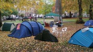 Occupy Bath protest