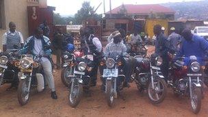 Boda boda taxi drivers