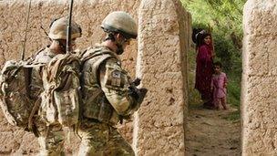 British troops on patrol in Helmand