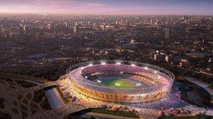 Artist's impression of London's Olympic Stadium