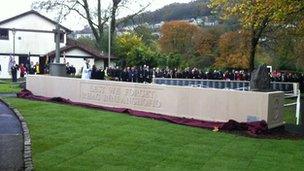 Unveiling of war memorial in Pontypridd on Friday