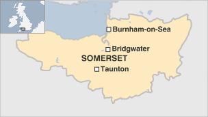 Map of Somerset