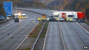 M5 crash scene