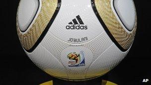 Adidas ball used in the 2010 FIFA World Cup