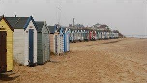 Beach huts at Southwold