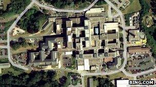 Aerial view of Derriford Hospital