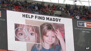 Find Maddy poster, seen at 2007 FA Cup Final