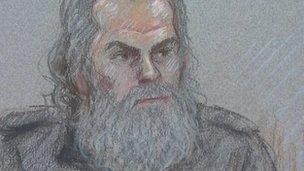 Colin Duffy in court (artist's impression)