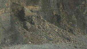 Cliff collapse, Vale of Glamorgan coast