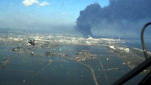 Sendai harbour after Tohoku quake US Navy