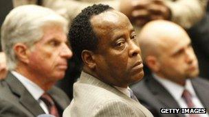 Conrad Murray listens to the verdict being read 7 November 2011