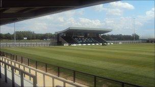 Steel Park Stadium at Corby.