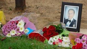 Tributes for Flt Lt Cunningham at RAF Scampton