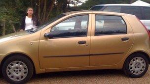 Ashley Bennett and her Fiat Punto