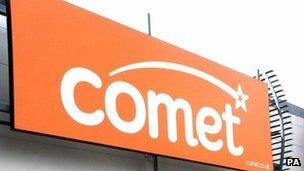 Comet store sign