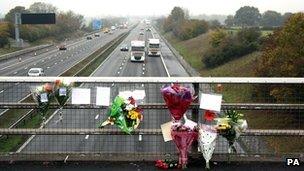 Flowers on M5 bridge