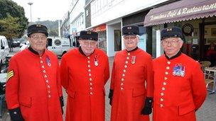 Derek Payne, Gordon Sanders, Ted Roberts and Albert Willis