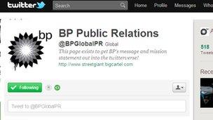 A screenshot of @BPGlobalPR on Twitter