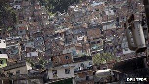 View of Rocinha shantytown in Rio