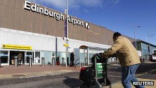 Passenger at Edinburgh Airport