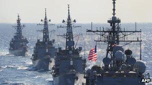 File image of US-Japan military exercises in December 2010