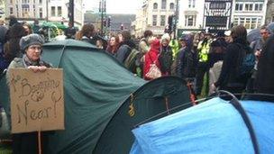 Protest at Cardiff