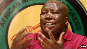 Julius Malema during a news conference in Johannesburg on 29 August, 2011