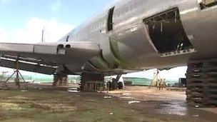 Archive image of a plane being recycled at RAF Kemble