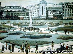 Piccadilly Gardens (1954). Image (c) Manchester City Galleries