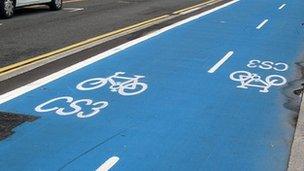 A cycling superhighway in London