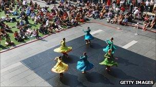 Indian dance group Akademi performed at a recent Arts Council England event