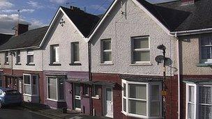 Houses on Glyndwr Road, Aberystwyth