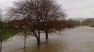 Flooding in Cumbria (pic courtesy of John Moore)