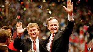 Dan Quayle with George Bush Sr