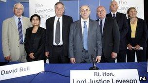 Lord Justice Leveson and his inquiry panel